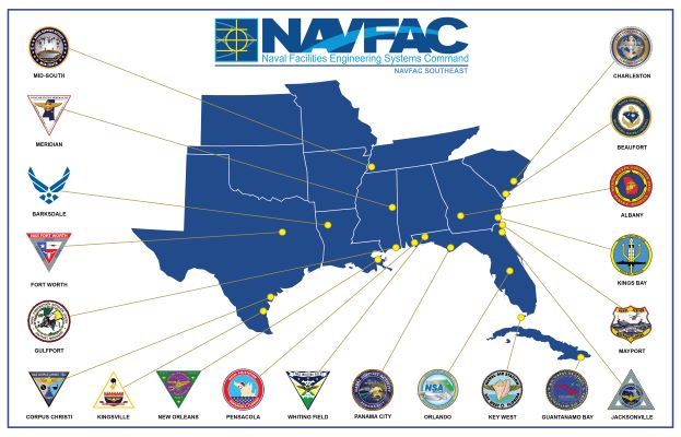 Navfac Regions Map